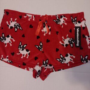 WEEKENDING WOMEN'S FRENCH BULLDOG SLEEPWEAR SHORTS